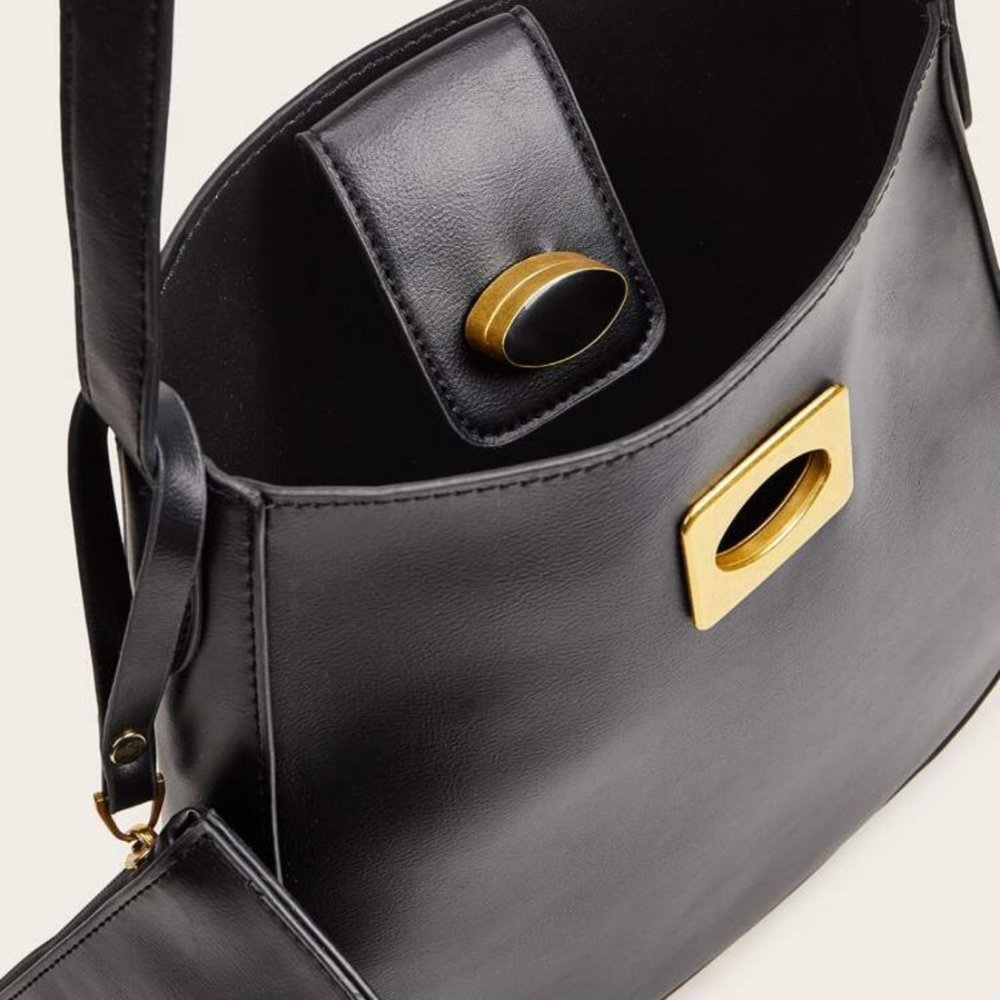 Tote Bag Twist Lock With Inner Pouch Ladies NWT! - Picture 4 of 5